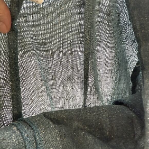 Vintage Womens Wool High Waist Yoke Pleated Teal Trousers Sz 12 Classic 70s 80s - Picture 6 of 7